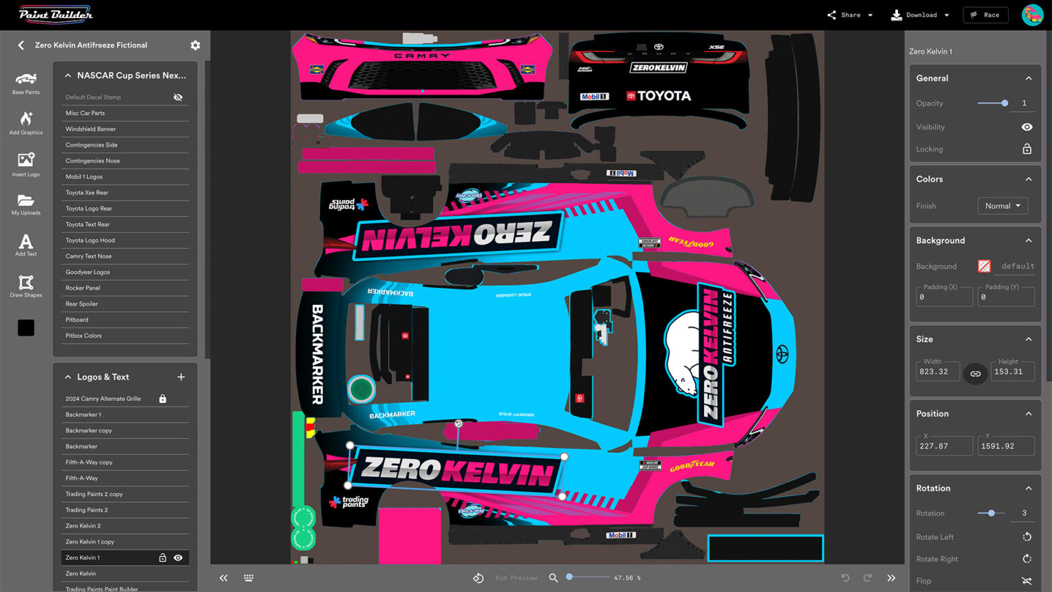 Sim Racer Painter Example Trading Paints - SimRacing Sem Segredos