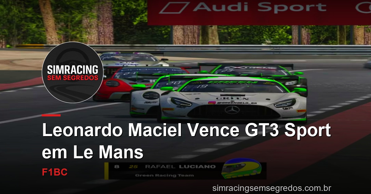 Leonardo Maciel Vence GT3 Sport em Le Mans