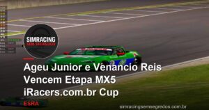 Ageu Junior e Venancio Reis Vencem Etapa MX5 iRacers.com.br Cup