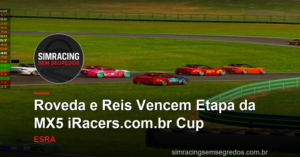 Roveda e Reis Vencem Etapa da MX5 iRacers.com.br Cup