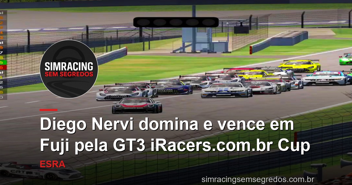Diego Nervi domina e vence em Fuji pela GT3 iRacers.com.br Cup