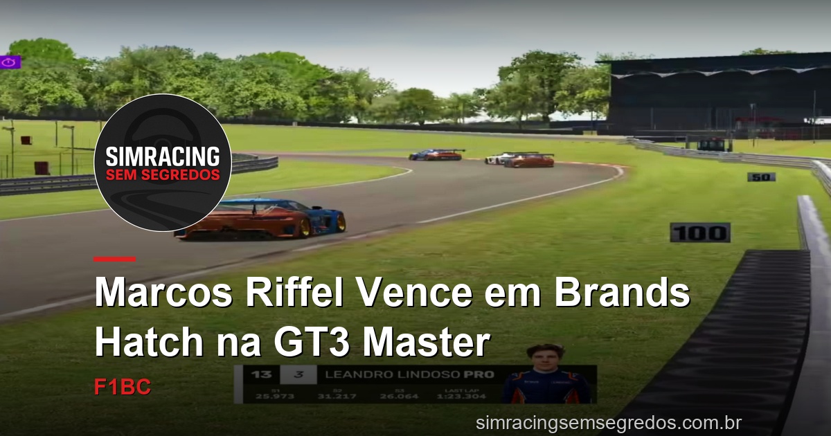 Marcos Riffel Vence em Brands Hatch na GT3 Master