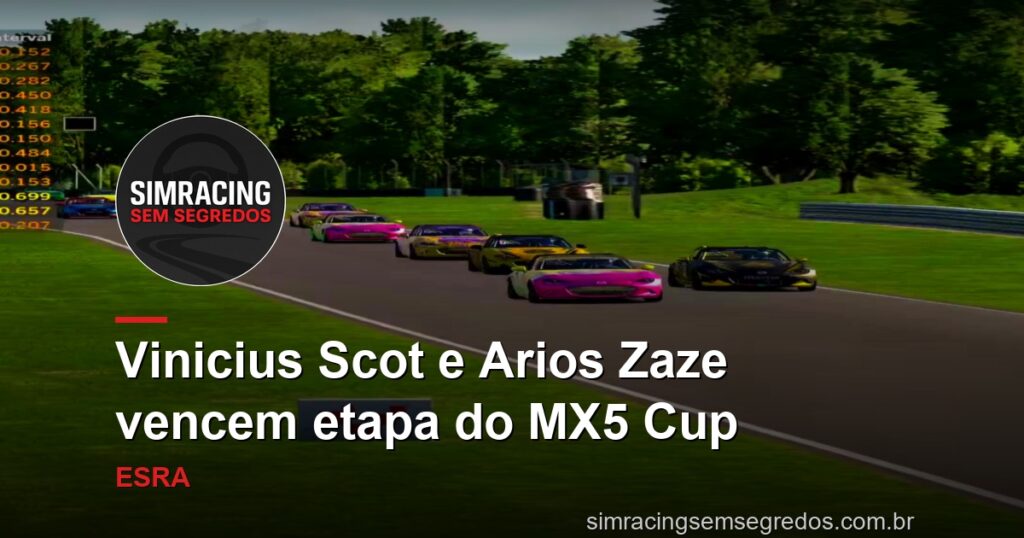 Vinicius Scot e Arios Zaze vencem etapa do MX5 Cup