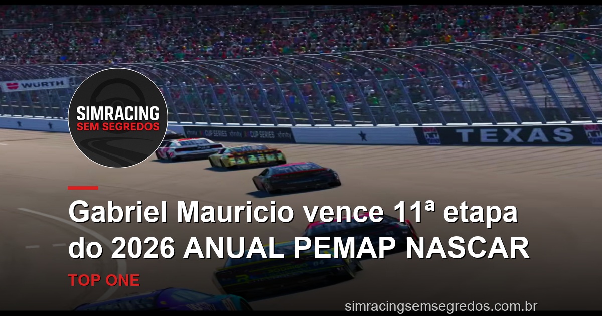 Gabriel Mauricio vence 11ª etapa do 2026 ANUAL PEMAP NASCAR