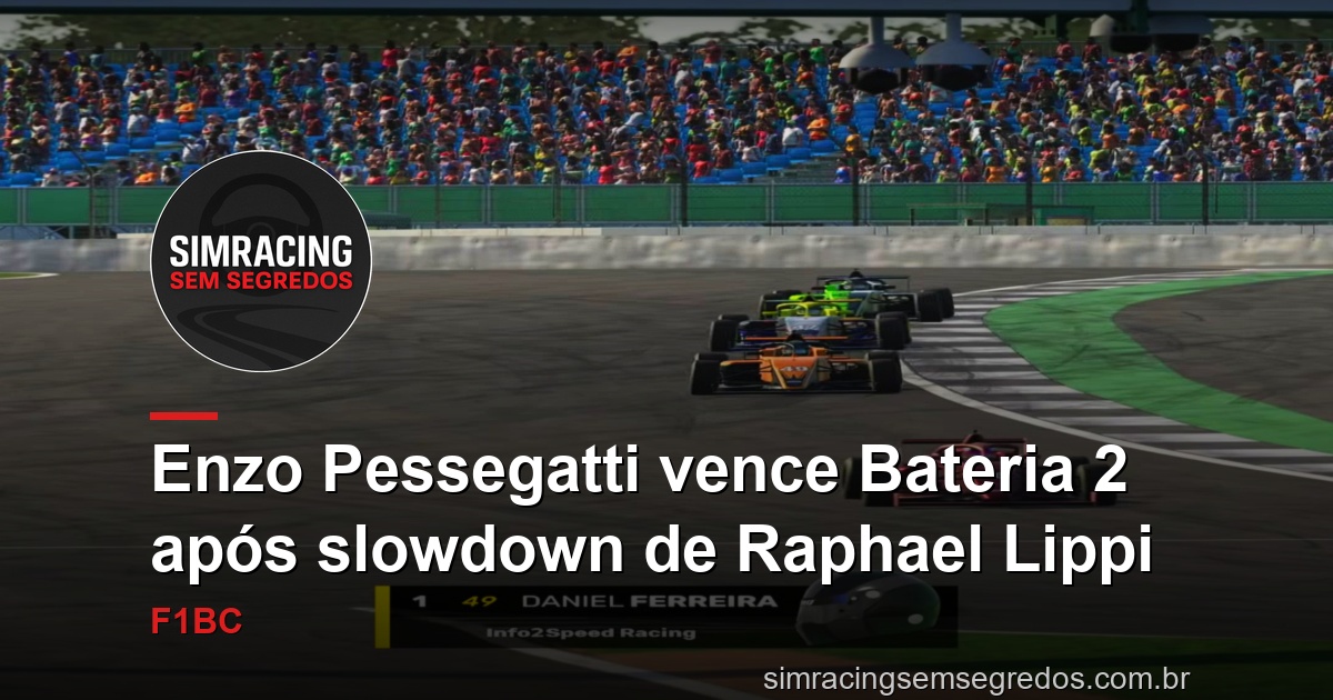 Enzo Pessegatti vence Bateria 2 após slowdown de Raphael Lippi