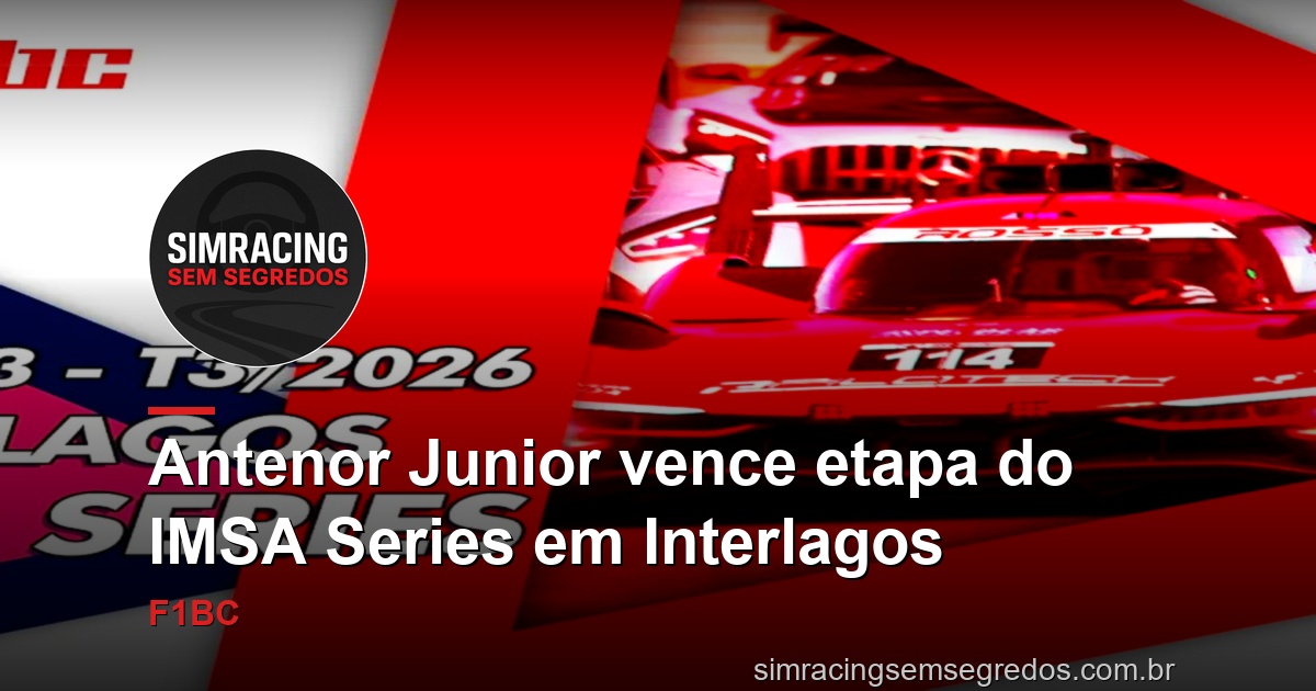 Antenor Junior vence etapa do IMSA Series em Interlagos