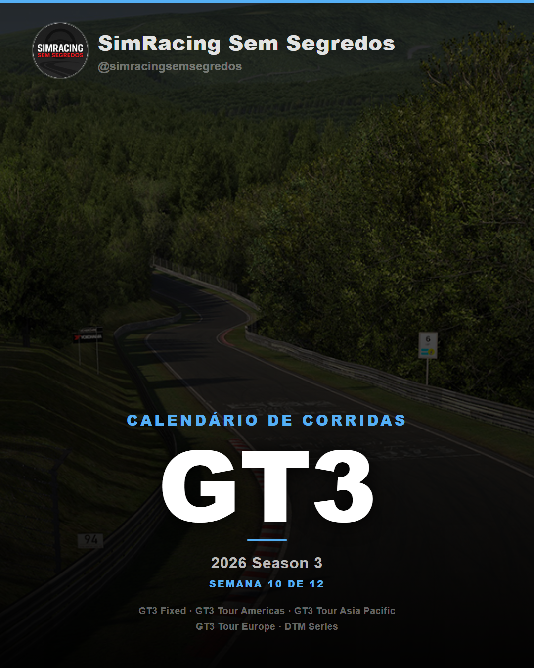 Calendario GT3 — 2026 Season 3