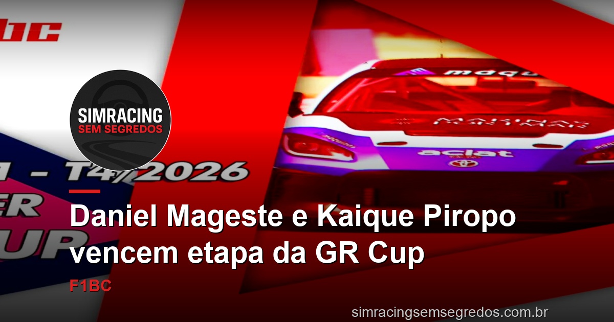 Daniel Mageste e Kaique Piropo vencem etapa da GR Cup
