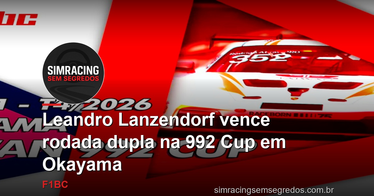 Leandro Lanzendorf vence rodada dupla na 992 Cup em Okayama