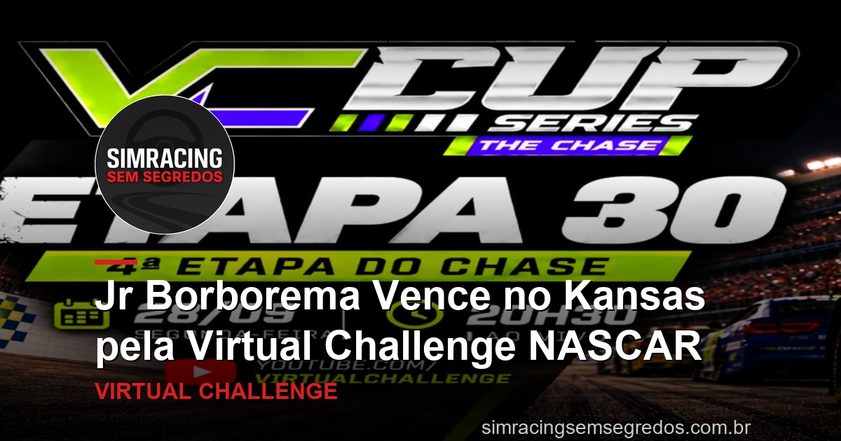 Jr Borborema Vence no Kansas pela Virtual Challenge NASCAR