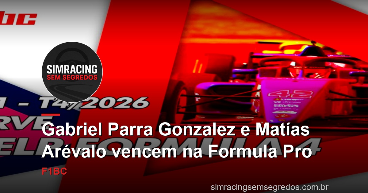 Gabriel Parra Gonzalez e Matías Arévalo vencem na Formula Pro