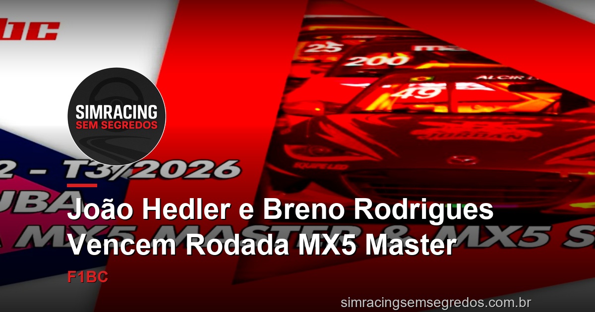 João Hedler e Breno Rodrigues Vencem Rodada MX5 Master