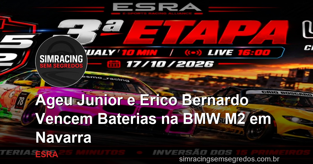 Ageu Junior e Erico Bernardo Vencem Baterias na BMW M2 em Navarra